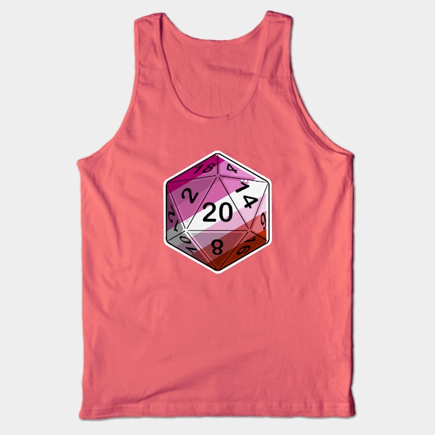 Lesbian Pride d20 Tank Top by PaintbrushesAndPixels